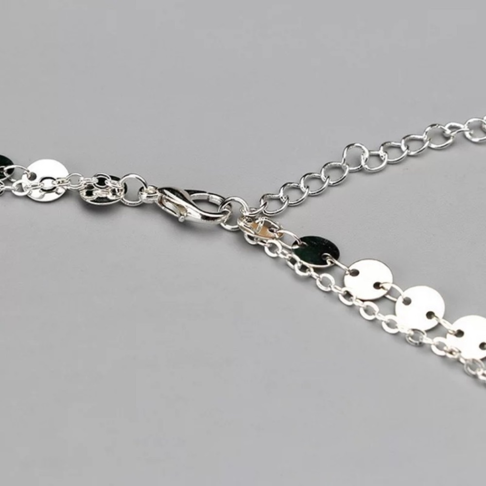 ⚜️[𝟯/$𝟮𝟴]⚜️2 Layered Coin Drop Choker NEW - Picture 5 of 10
